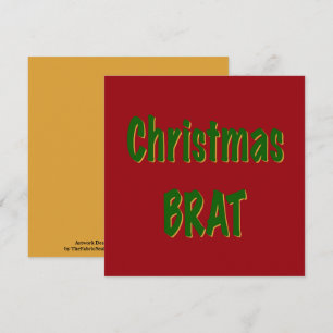 Kerst Forest Green Gold Brat op Crimson Red Kaart