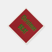 Kerst Forest Green Gold Brat op Crimson Red Servet (Hoek)