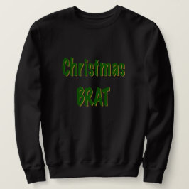 Kerst Forest Green Gold Brat op zwart Trui
