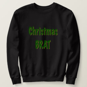 Kerst Forest Green Gold Brat op zwart Trui