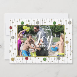 Kerst foto aanpassen Kaart "Ornamenten / Stars"