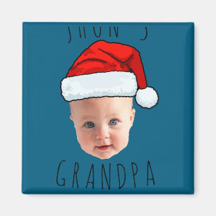 Kerst Foto Baby Face Santa Hoed Magneet