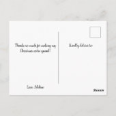 Kerst Foto Bedankkaart Briefkaart (Achterkant)