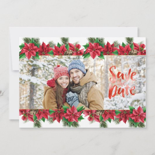 Kerst Foto Bewaar de Datum Save The Date (Voorkant)
