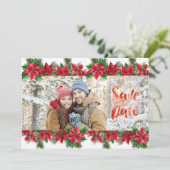 Kerst Foto Bewaar de Datum Save The Date (Staand voorkant)