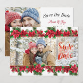 Kerst Foto Bewaar de Datum Save The Date (Voorkant / Achterkant)