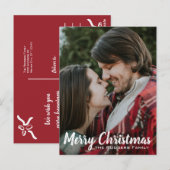 Kerst Foto Briefkaart | Aangepaste begroeting (Voorkant / Achterkant)