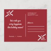 Kerst Foto Briefkaart | Aangepaste begroeting (Achterkant)