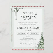 Kerst Foto Bruiloft Verlovingsfeest Kaart (Voorkant / Achterkant)