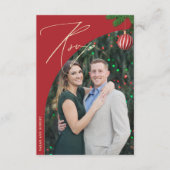 Kerst Foto Bruiloft Website | RSVP QR-code Informatiekaartje (Voorkant)