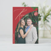 Kerst Foto Bruiloft Website | RSVP QR-code Informatiekaartje (Staand voorkant)