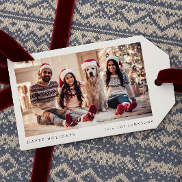Kerst foto cadeaukaartjes | Vakantie presenteerkaa Cadeaulabel