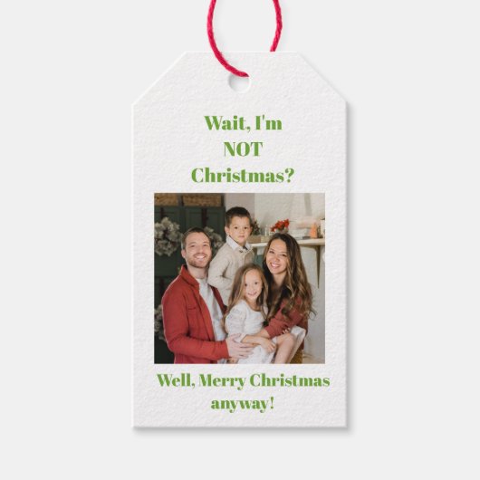 Kerst foto Cadeaulabel (Voorkant)