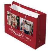 Kerst Foto Cadeautassen Groot Cadeauzakje (Voorkant Gekanteld)