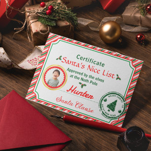 Kerst Foto Certificaat Kerstman Goede Lijst Kaart