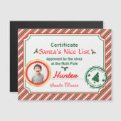 Kerst Foto Certificaat Kerstman Nette Lijst Magnee (Voorkant / Achterkant)