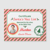 Kerst Foto Certificaat Kerstman Nette Lijst Magnee (Voorkant)