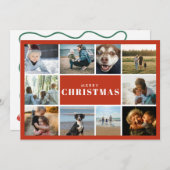 Kerst Foto Collage  Feestdagenkaart (Voorkant / Achterkant)