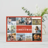 Kerst Foto Collage  Feestdagenkaart (Staand voorkant)