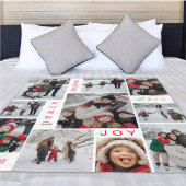 Kerst foto collage  fleece deken