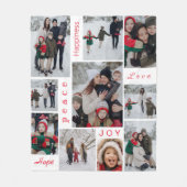 Kerst foto collage  fleece deken (Voorkant)