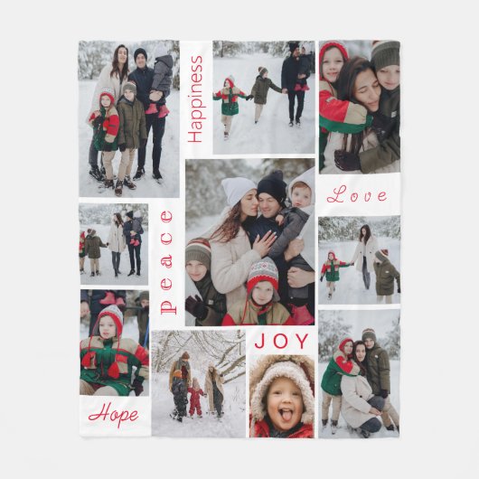 Kerst foto collage fleece deken (Voorkant)