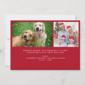 Kerst Foto Collage Rood Feestdagenkaart (Achterkant)