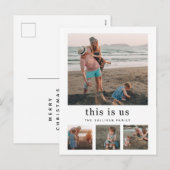 Kerst Foto Collage This is Us Ansichtkaart Feestdagenkaart (Voorkant / Achterkant)