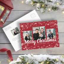 Kerst Foto Collage Vakantie Briefkaart