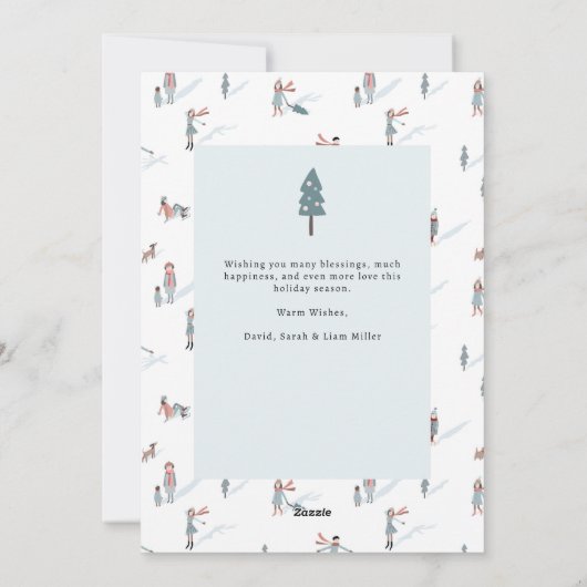 Kerst Foto Collage Vakantie Kaart (Achterkant)