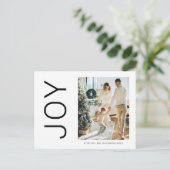 Kerst Foto Familie | Eenvoudige Kerstvreugde  Briefkaart (Staand voorkant)
