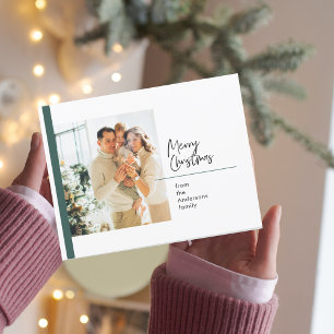 Kerst Foto Familiekaart   GreenPrettig Kerstfeest Briefkaart