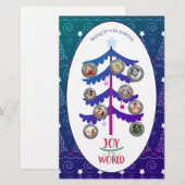 Kerst FOTO Familiestamboom Brief Jaaroverzicht Briefpapier (Voorkant / Achterkant)