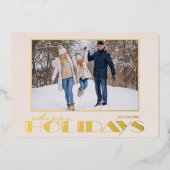 Kerst Foto Folie Feestdagenkaart (Voorkant)