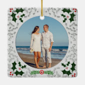 Kerst Foto Frame Keramisch Ornament (Achterkant)