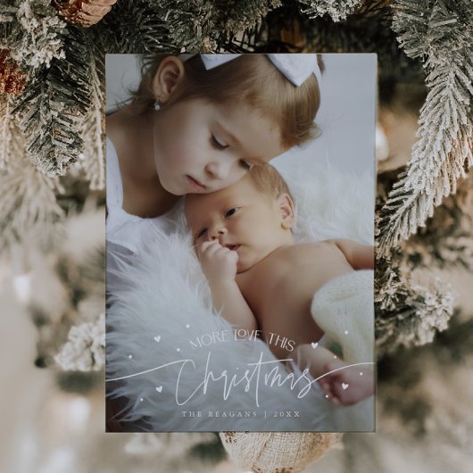 Kerst foto geboorte Meer Liefde Aankondiging