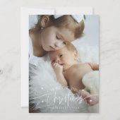 Kerst foto geboorte Meer Liefde Aankondiging (Voorkant)