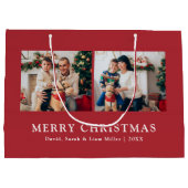 Kerst foto geschenkzakken groot cadeauzakje (Achterkant)