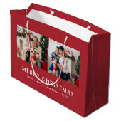 Kerst foto geschenkzakken groot cadeauzakje (Achterkant Gekanteld)