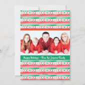 Kerst foto gril Llama en patroon Feestdagenkaart (Achterkant)