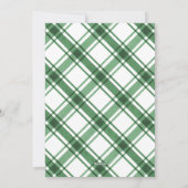 Kerst Foto Groen Geruit Kerstkaart (Achterkant)