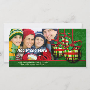 Kerst Foto Groeten Aangepaste Vakantie Sjabloon