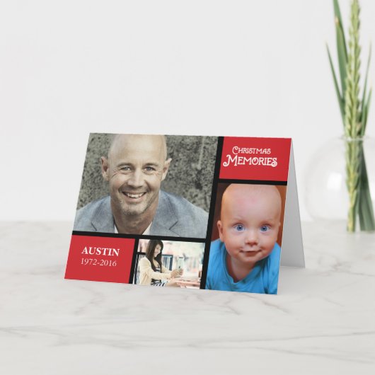 Kerst Foto Herinneringen  Kaart (Voorkant)