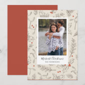 Kerst foto kaart in vintage stijl (Voorkant / Achterkant)