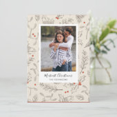 Kerst foto kaart in vintage stijl (Staand voorkant)