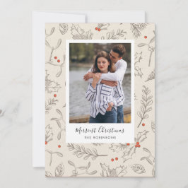 Kerst foto kaart in vintage stijl