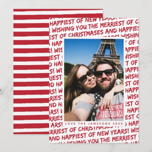 Kerst Foto Kaart *Kerst Graffiti* (Voorkant / Achterkant)