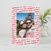 Kerst Foto Kaart *Kerst Graffiti* (Staand voorkant)