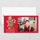 Kerst foto kaart kerstman van gemberkoek (Voorkant / Achterkant)