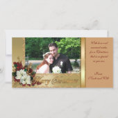 Kerst foto kaart poinsettia's (Voorkant)